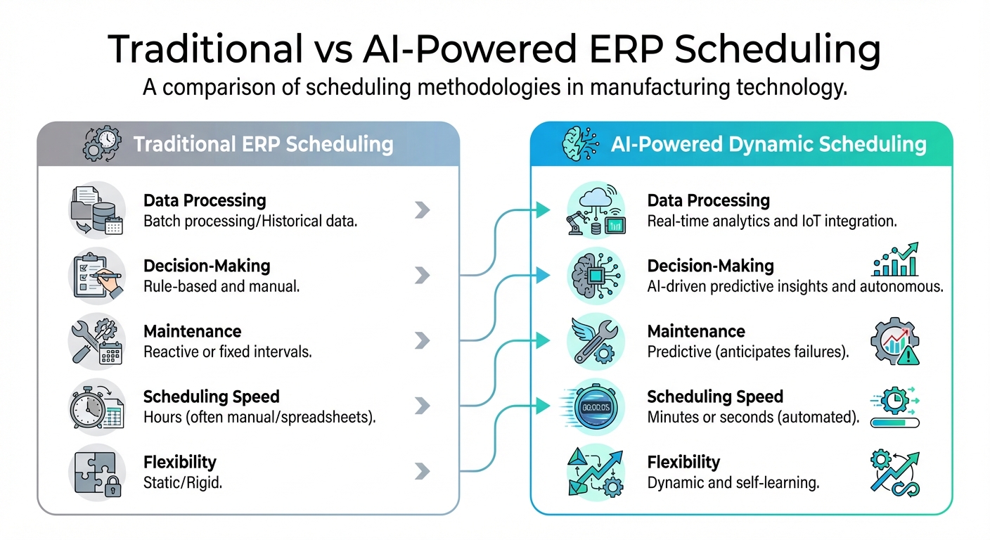 Traditional vs AI-Powered ERP Scheduling Comparison