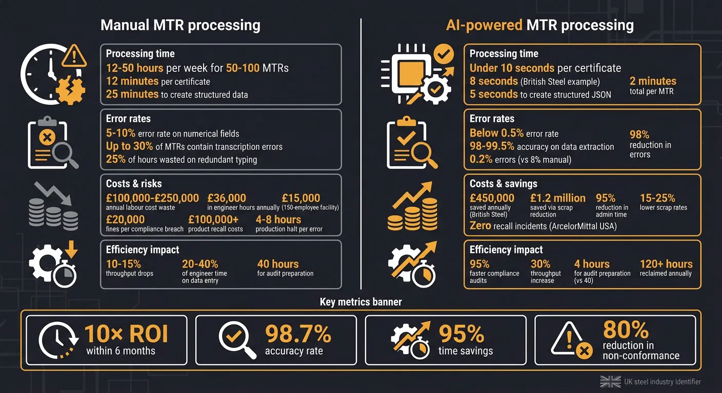 Manual vs AI MTR Processing: Time, Cost and Error Rate Comparison
