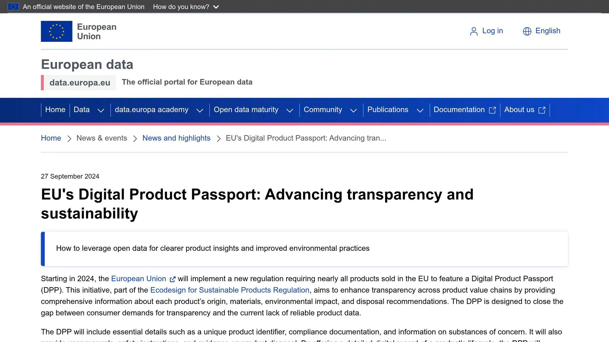 Digital Product Passports