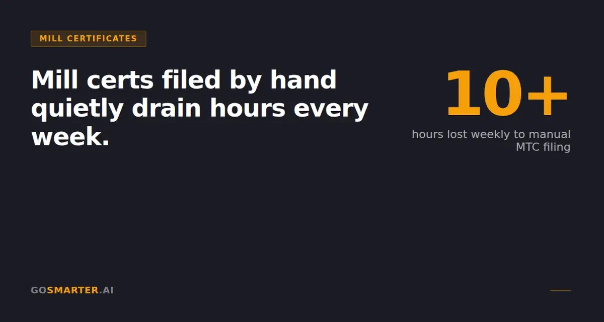 The Hidden Cost of Manual Mill Certificate Management